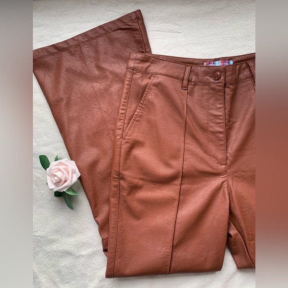 Urban Outfitters Isabella Faux Leather Flare Pant - Picture 2 of 12